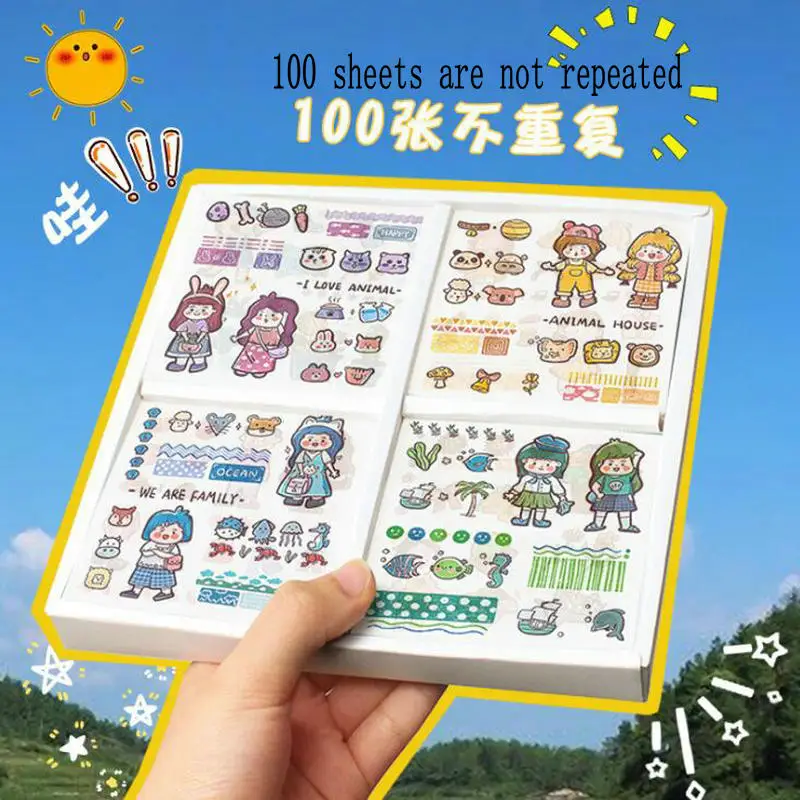 

DIY 100pcs Gift box Cartoons Decor Stickers Jewelry Fillings Pendant Mould Accessory Charms Handmade Cabochon Stuff Craft