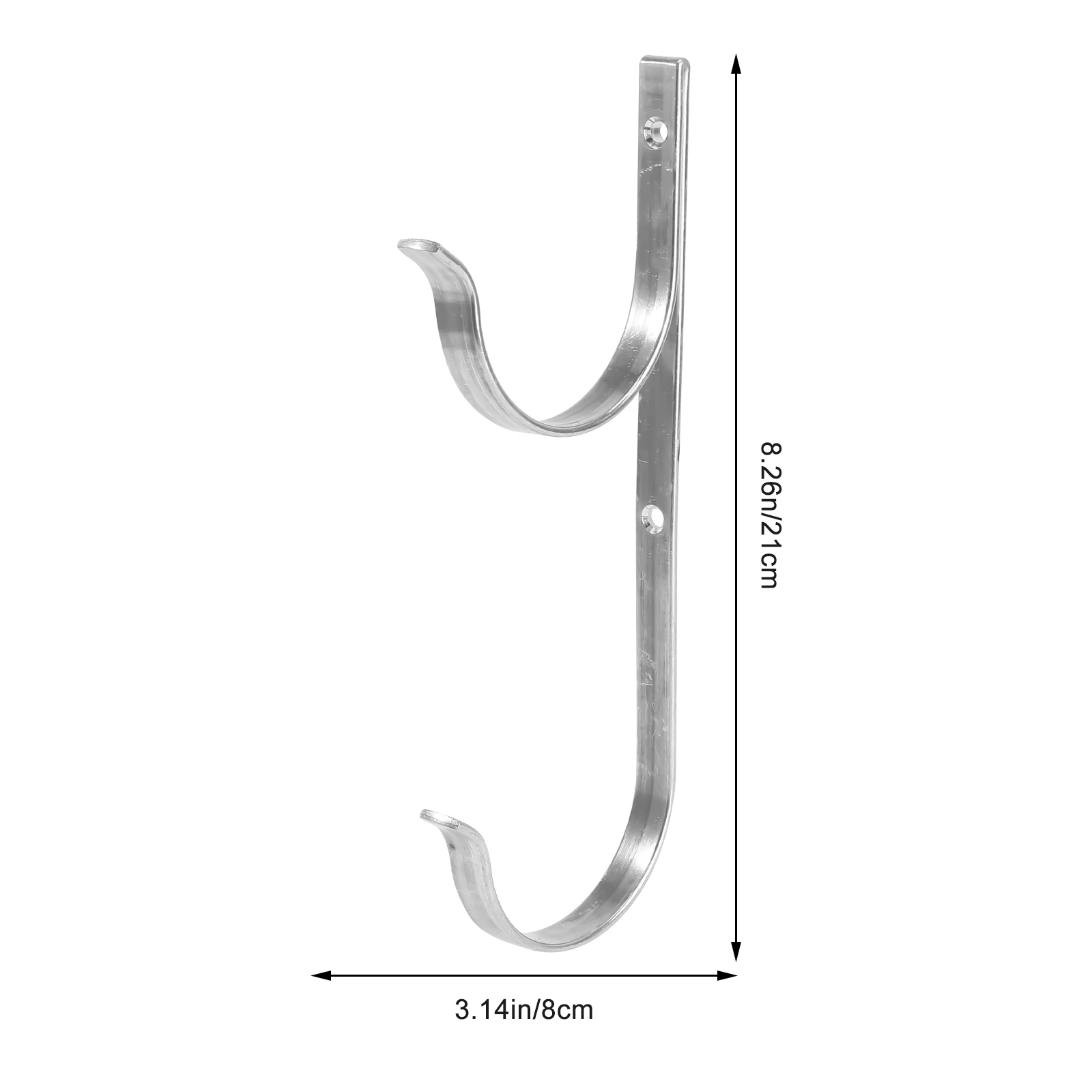 

1 Pair Poolside Hanging Hook Poolside Hanger Poolside Rod for Pool (Silver)