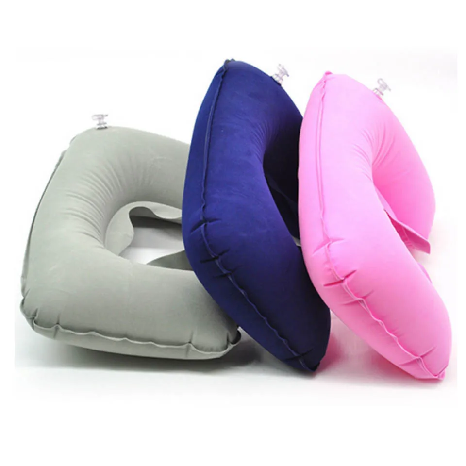 Надувная U-образная подушка для путешествий портативная шеи и подголовника