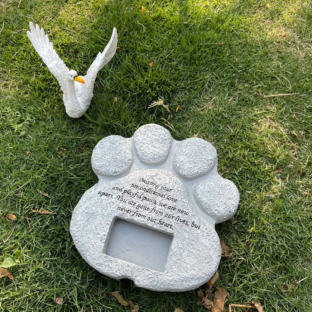 Памятные надгробия для домашних животных камень с фоторамкой памятник питомцев