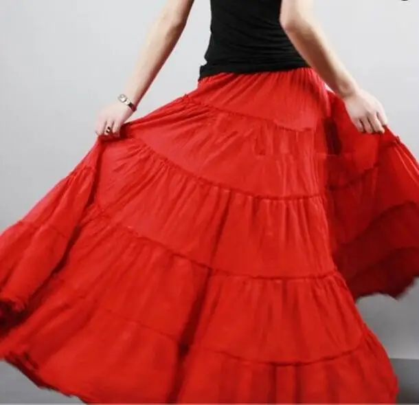 Женская длинная юбка-макси La MaxZa элегантная белая плиссированная хлопковая