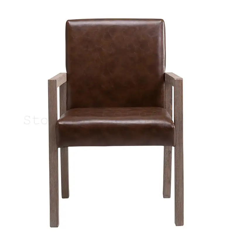 Простое Ретро Старое заднее перила из массива дерева отель ресторанный стул кофейное кресло шезлонг|Стулья