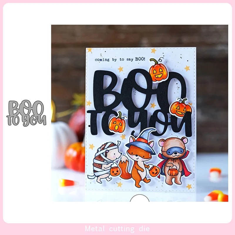 Boo to You слова металлические режущие штампы для DIY Скрапбукинг фото украшение для альбома тисненая картонная открытка ремесла высечки