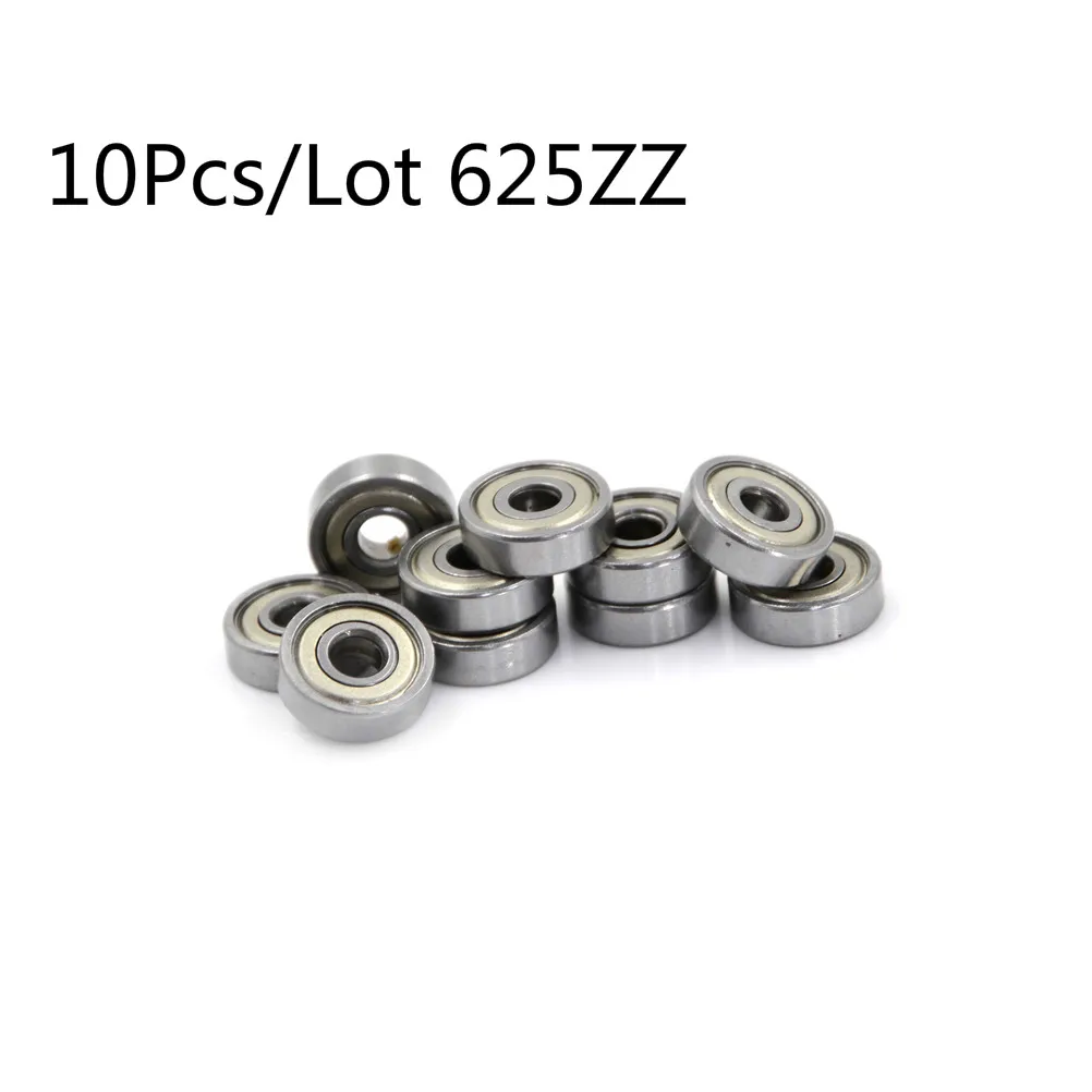 

10pcs Double Shielded Miniature High-carbon Steel Single Row 625ZZ Ball Bearing