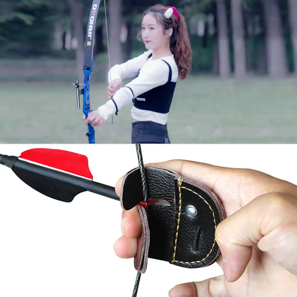 Защитная перчатка из коровьей кожи для стрельбы лука инструмент стрелы