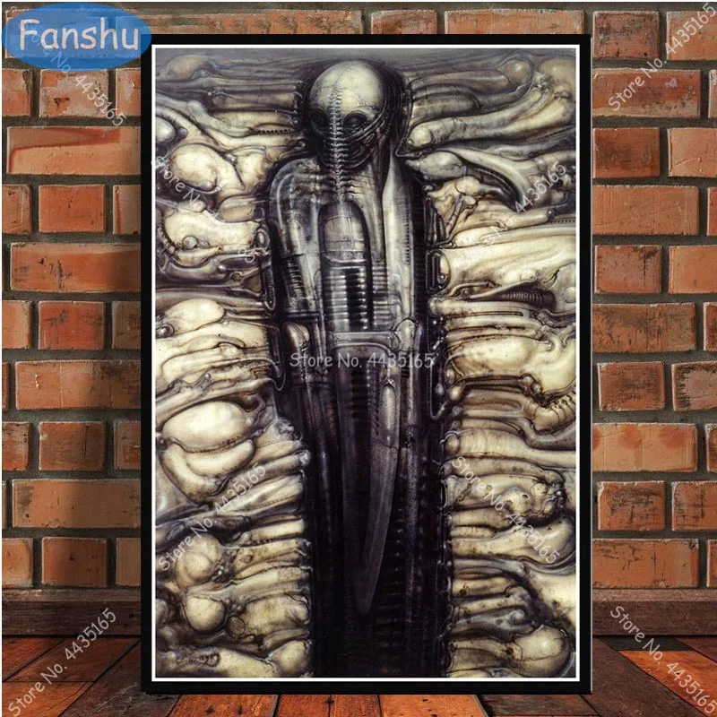 Hr Giger Li II постер с изображением чужого холста постеры и принты настенные