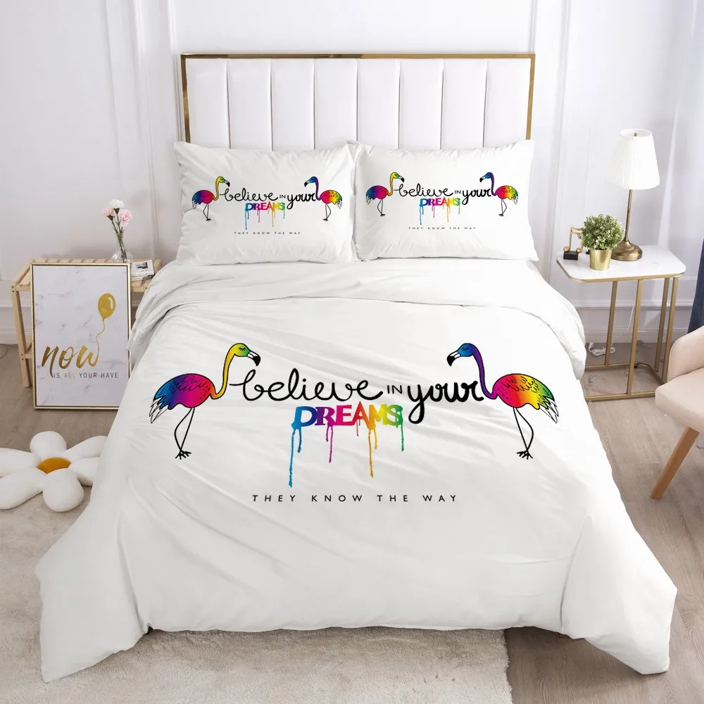 

3D Bed Linens Bedding Set Duvet Cover Sets Quilt/Comforter Covers Pillow Case Full Twin King Queen Size Letter Design Bedclothes