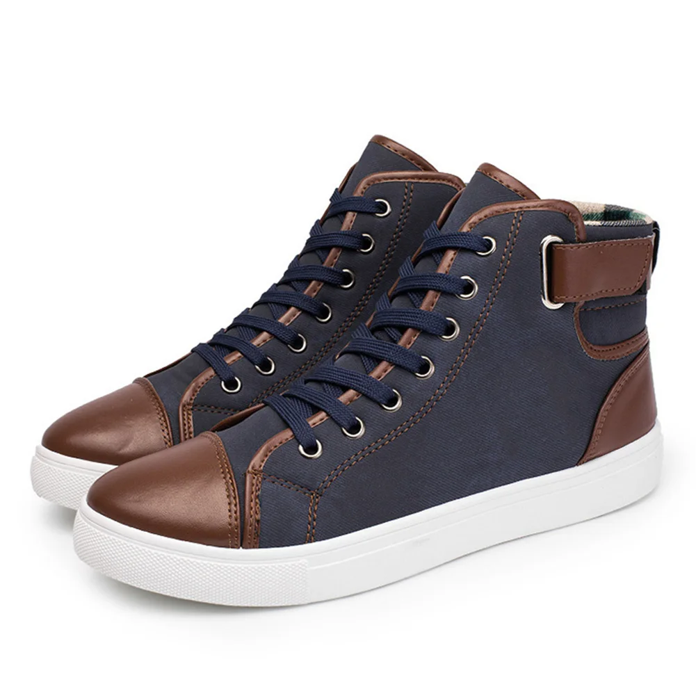 Hot Selling Fashion Men Casual High Top Sneakers Shoes Oxfords Leather Lace-up Autumn Winter -B5 | Обувь