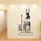 Древний Книги по истории Египет StyleEgyptian MythologyGoddess Hathor Наклейка на стену двери Спальня дома виниловые Стикеры для декора ov621
