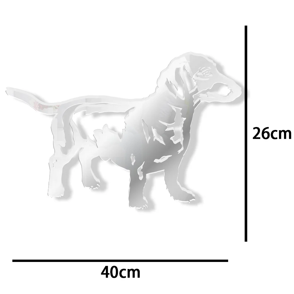 

Dachshund Wiener Dog Doxie Modern Design Wall Mirror With LED Lighting Sausage Dog Multi Colors LED Lights Dog Lovers Home Decor