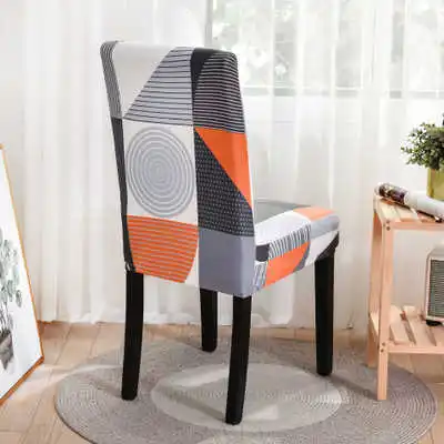 

1/2/4/6pcs Geometric Chair Cover Spandex Elastic Chair Slipcover Case Stretch Chair Covers for Wedding Hotel Banquet Dining Room