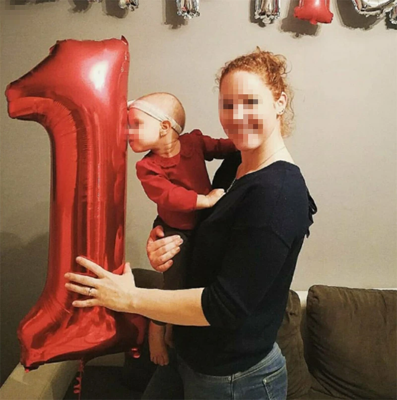 

1pcs 40inch Number Balloons Red digit Foil Balloon 1th Happy Birthday Wedding Party Decoration figure Helium Globos