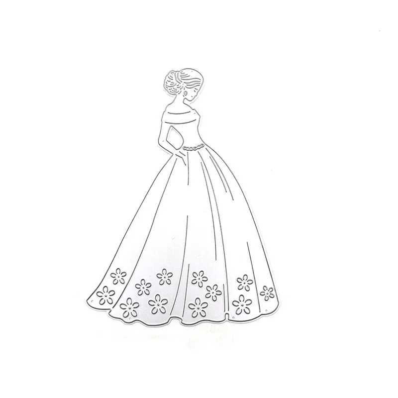 

Julyarts An Elegant Woman Die Cutting Dies Embossing Crafting Scrapbook Paper Craft Knife Mould Blade Punch Stencils Dies