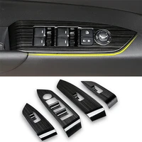 1 set black window switch panel adjust cover trim inner door armrest cap sticker car decoration accessories for mazda cx 5 17 20