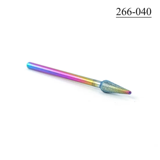 266-040 STZ, 1 шт., фрезы для маникюра, алмазные сверла для ногтей, фрезы с шариковым пламенем, роторная шлифовальная машина для удаления кутикулы, инструменты для ногтей#1514-3 - Цвет: 266-040