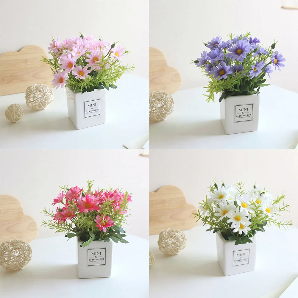 Искусственный цветок керамический горшок бонсай для деревьев искусственные