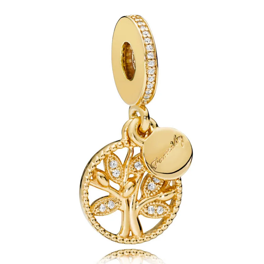 Сверкающие листья семейное наследие кулон в виде дерева жизни подвеска браслет