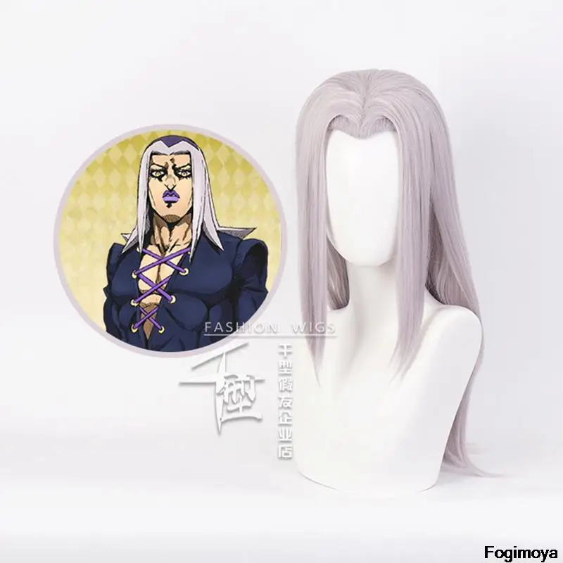 

Cosplay Wig JOJO's Bizarre Adventure Leone Abbacchio Moody Blues Wig JOJO Golden Wind Head Costume Halloween Party Long Hair Wig