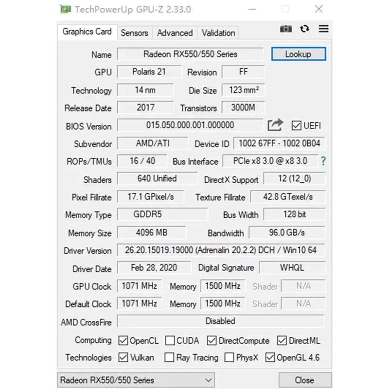 Yeston Graphics Card RX550-4G 4HDMI 4 Screen Support Split Screen 4GB Memory/GDDR5/128Bit 6000MHz VGA+ HDMI+DVI-D Graphics Card