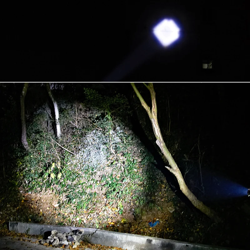 

Powerful Self-defense LED Flashlight Tactical Knife Zoomable Handlamp Waterproof USB Rechargeable Lantern For Outdoor Camping