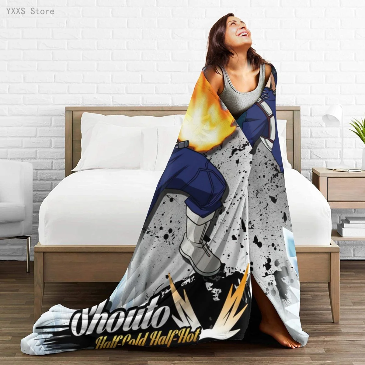 

My Hero Academia 3D Cartoon Sherpa Blanket Warm Super Soft Flannel Office Nap Bedspread Sofa Bedding Plush Quilt Plaids 1790842