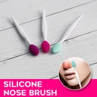 Щетка для чистки лица, удаление черных точек, Удаление пор, отшелушивание, кисточка для носа, силиконовая Массажная кисть, инструмент для чистки лица для женщин