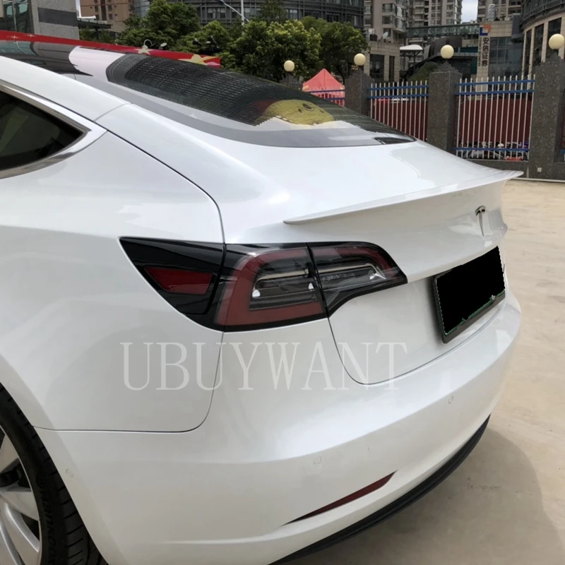 Для Tesla модель 3 2017 2018 2019 2020 ABS пластик задний Багажник крыло спойлер на крышу