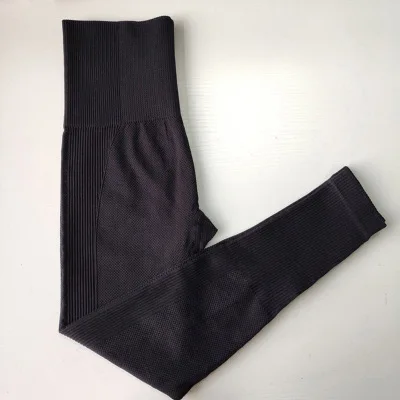 Женские Штаны Для Йоги фитнеса высокая талия Бесшовные Спортивные Леггинсы