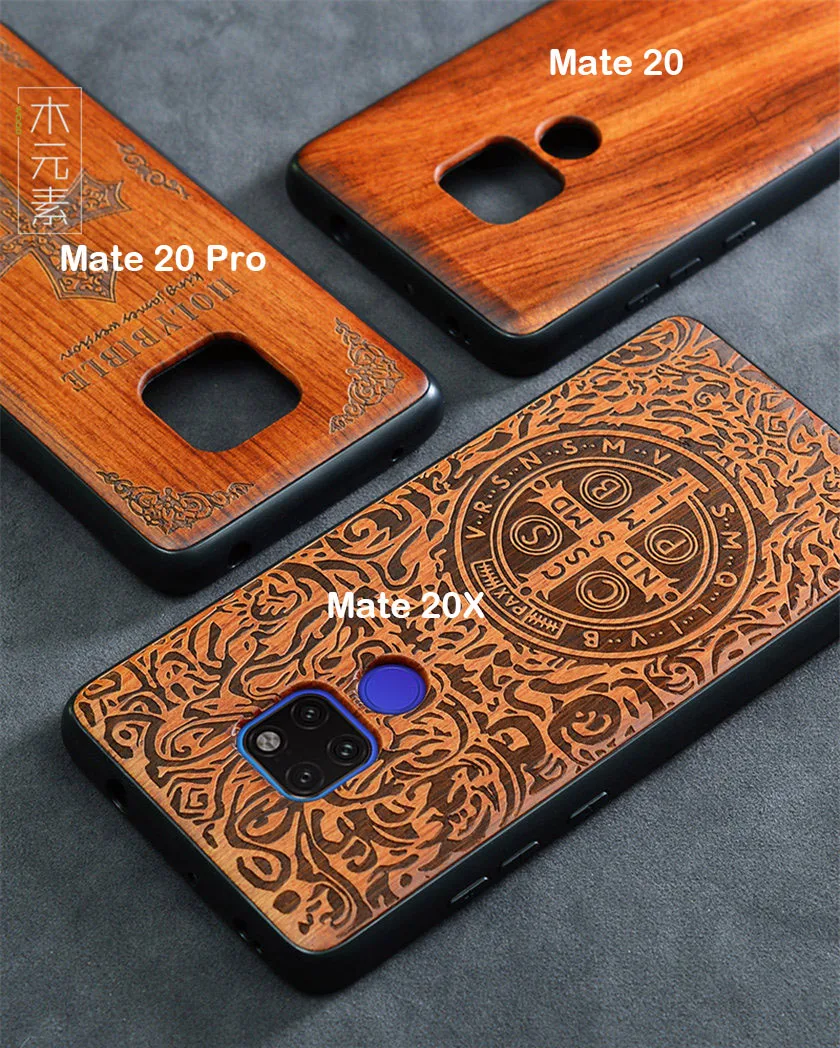 Резной деревянный ящик для huawei mate 20 huawei mate 20 pro противоударный чехол TPU бампер чехол для huawei mate 20 X чехол из дерева