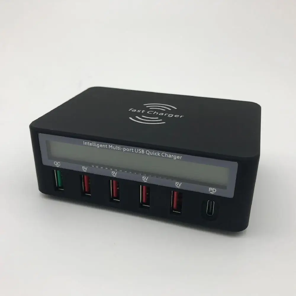 Зарядная Станция BEESCLOVER Smart с 6 портами и usb-хаб быстрая зарядка QC3.0 PD протокол 18W2.4A