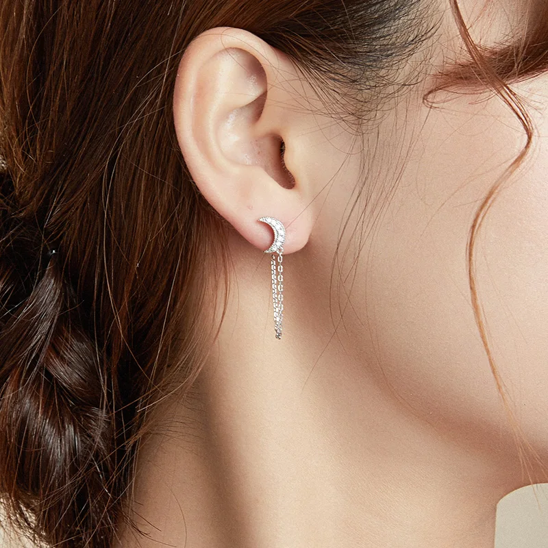 

pendientes de plata de ley 925 con circonita cbica para mujer, joyera para fiesta y boda, SCE577, 1 unidad