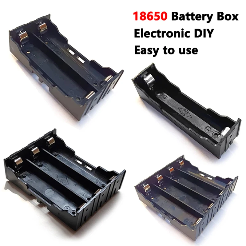 

ABS 18650 battery Box 1X 2X 3X 4X 18650 Power Bank Case 1 2 3 4 Slot 18650 Holder Battery Storage Cases Container With Wire Lead
