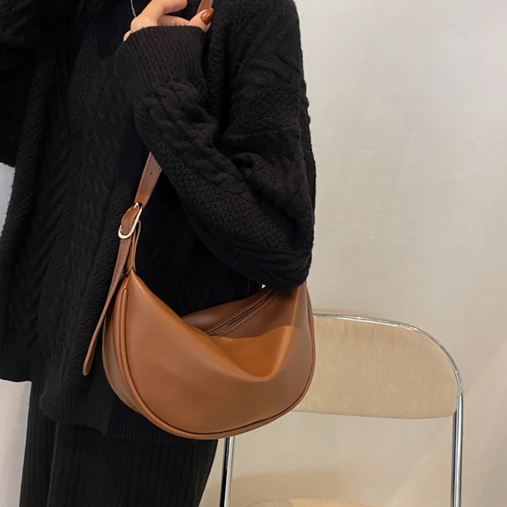 

2021 Women Soft Leather Hobo Handbags High Quality Vintage Crossbody Bags for Women Solid Chains Shoulder Bags Female Sac A Main