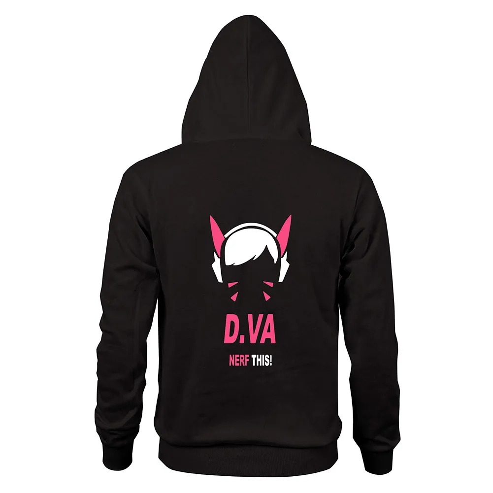 Толстовка OW DVA для косплея толстовка Genji с капюшоном и принтом на Хэллоуин