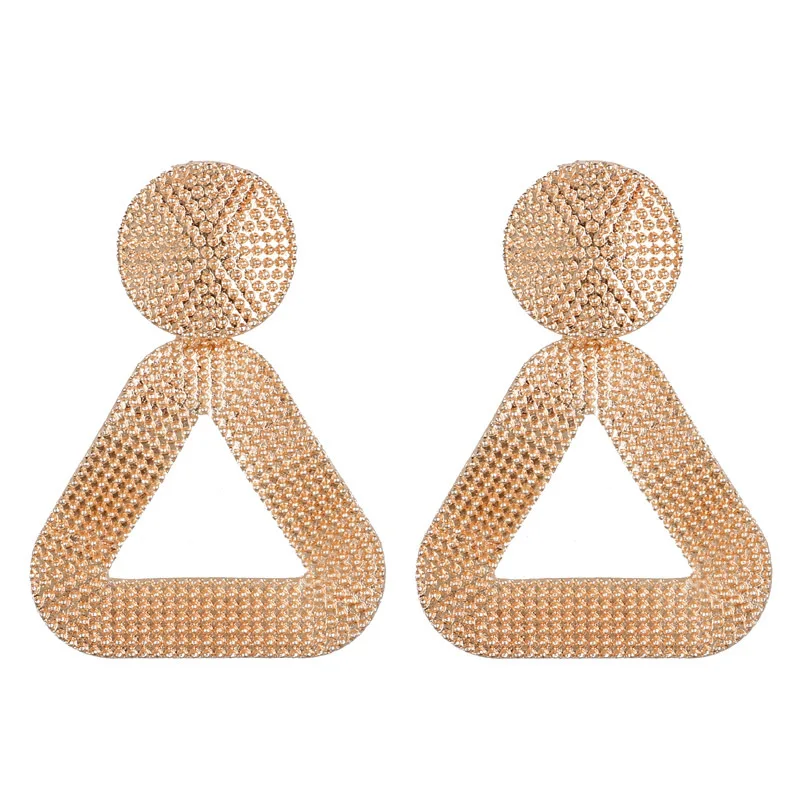 QTWINDY серьги для женщин массивные большие геометрические металлические женские