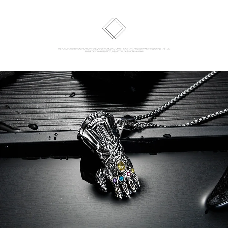 Мужская подвеска из титановой стали в форме перчаток | Украшения и аксессуары