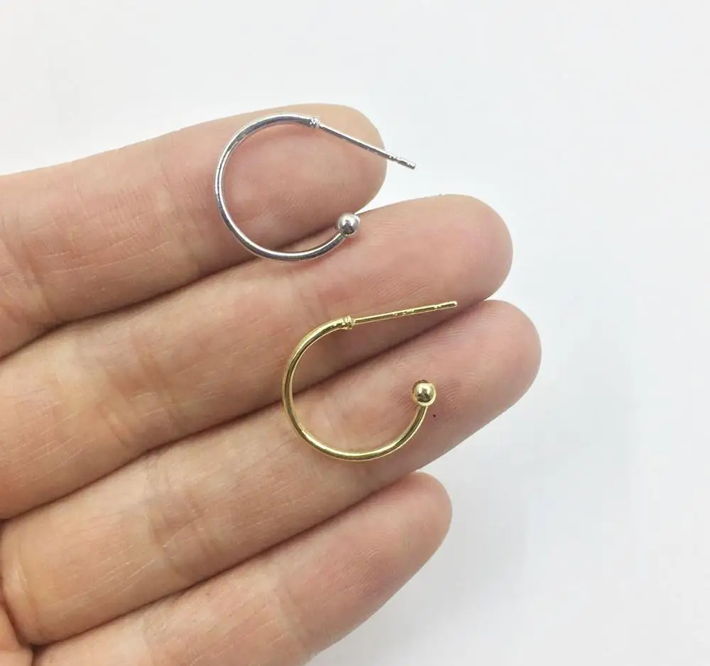 Eruifa 10 шт. 15 мм Наружная внутренняя латунная основа обруч для серьги DIY Подвески 2