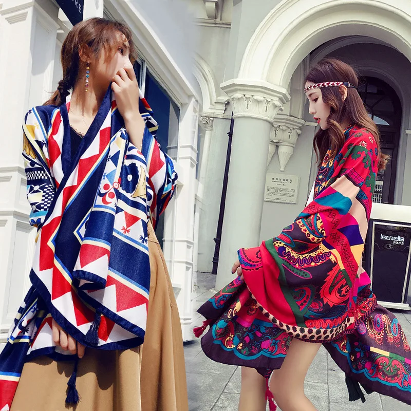 Шарфы Для Дамский зимний шарф квадратный пашмины шарфы теплые кашемировые