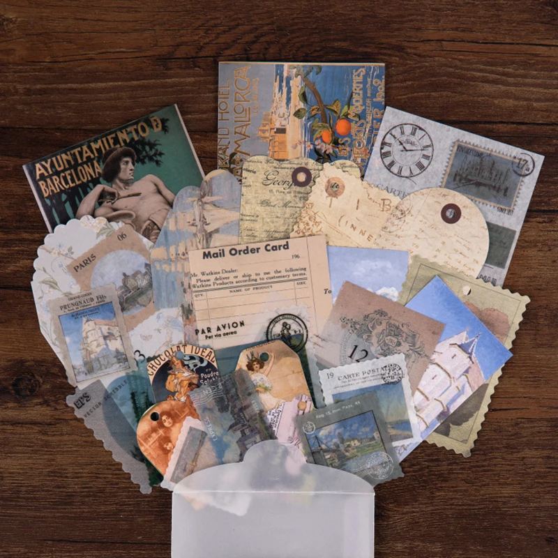 27 шт. серия бумажных наклеек в винтажном стиле | Дом и сад