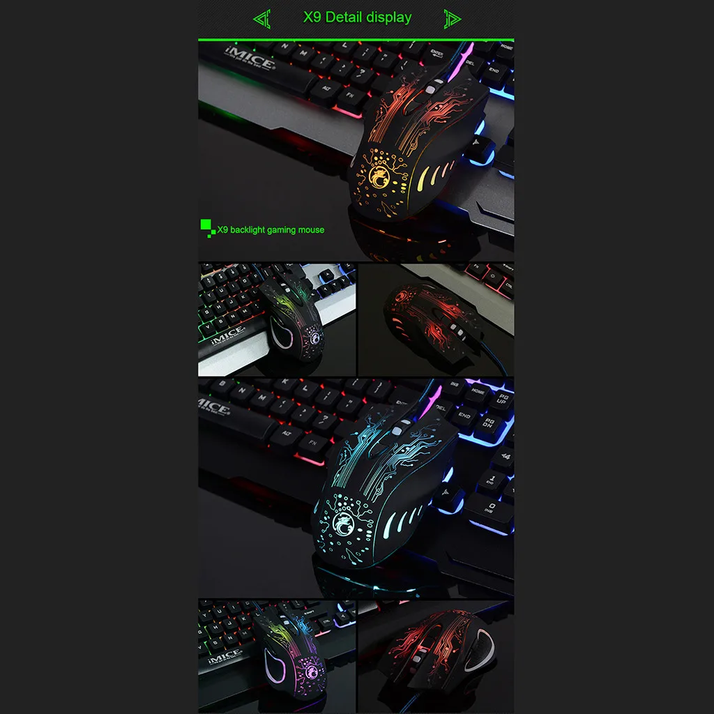 Клавиатура Мышь SetiMice KM690 104 клавиши Подсветка Игры Беспроводная клавиатура с +