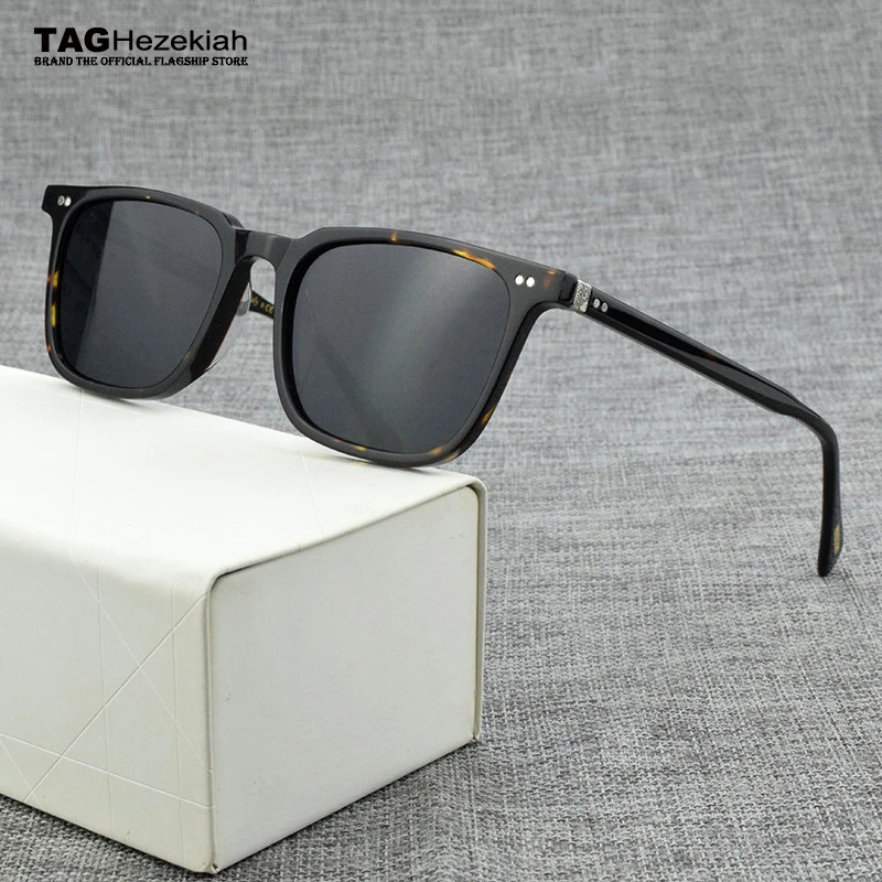 Солнцезащитные очки с квадратными линзами и поляризацией от роскошного бренда для мужчин 2020 года винтажного стиля для женщин, изготовленные из ацетата с прозрачными линзами OV5316U.