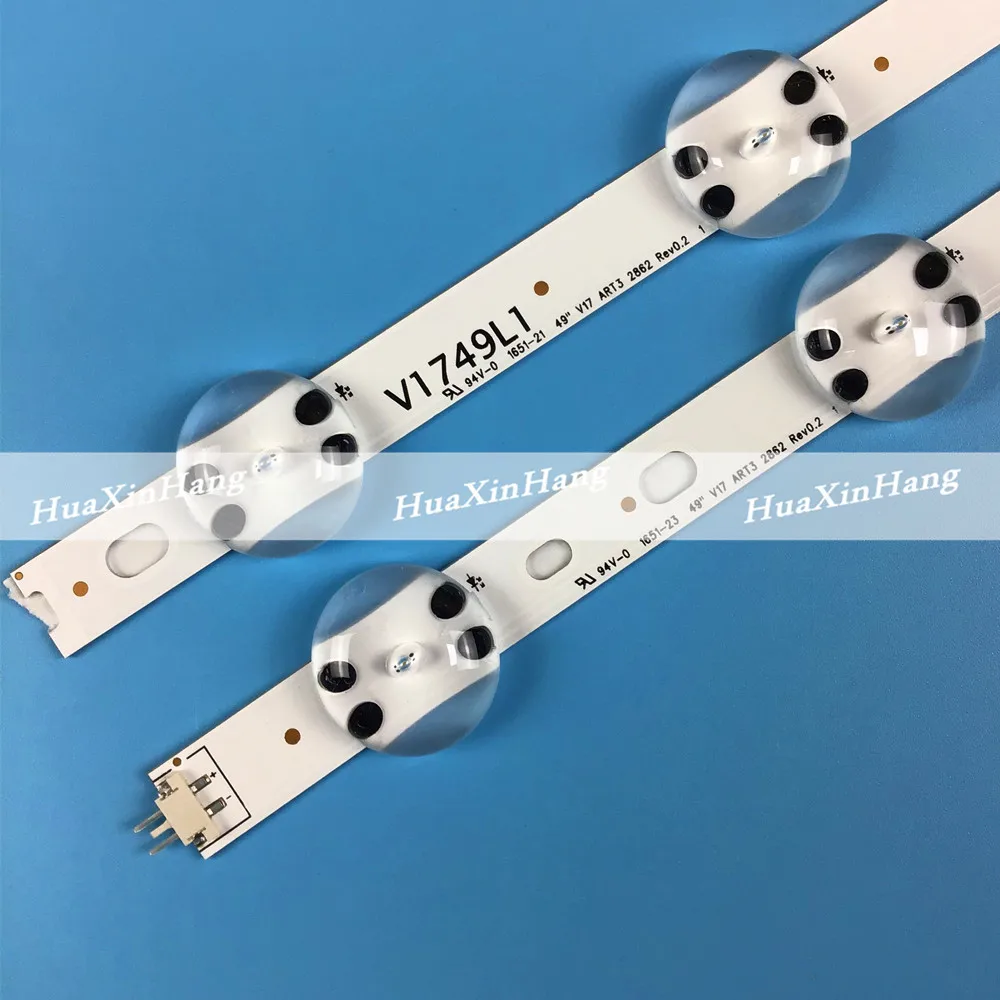 Светодиодный полосы для LG 49 &quotV17 ART3 ТВ 49UJ651V 49UJ675V 49UJ676V 49UJ634V 49UJ670V 49UJ655V 49UJ6565 6916L 2862A