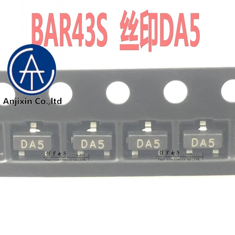 10pcs 100% orginal new Schottky diode BAR43S silk screen DA5 SOT-23 real stock | Computer Cleaners