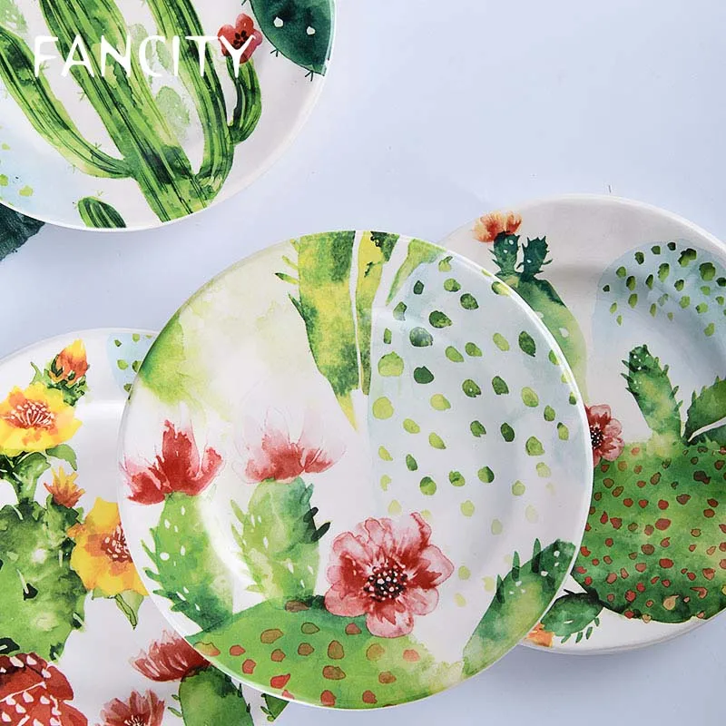 Креативная керамическая посуда FANCITY Западная обеденная тарелка с цветком