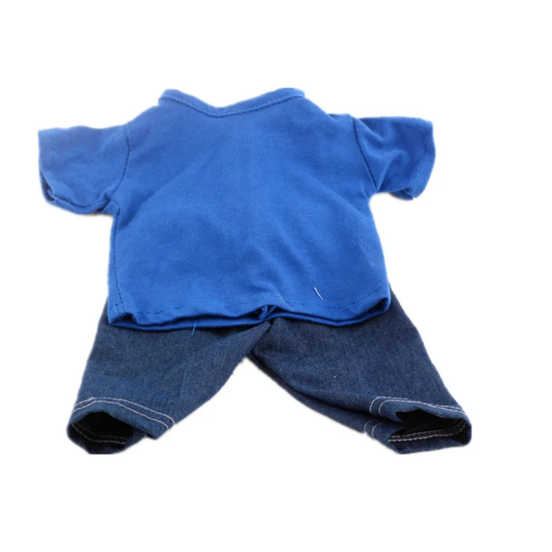 Old school одежда для 18 дюймовой куклы футболки + джинсовые брюки [куклы и обувь не