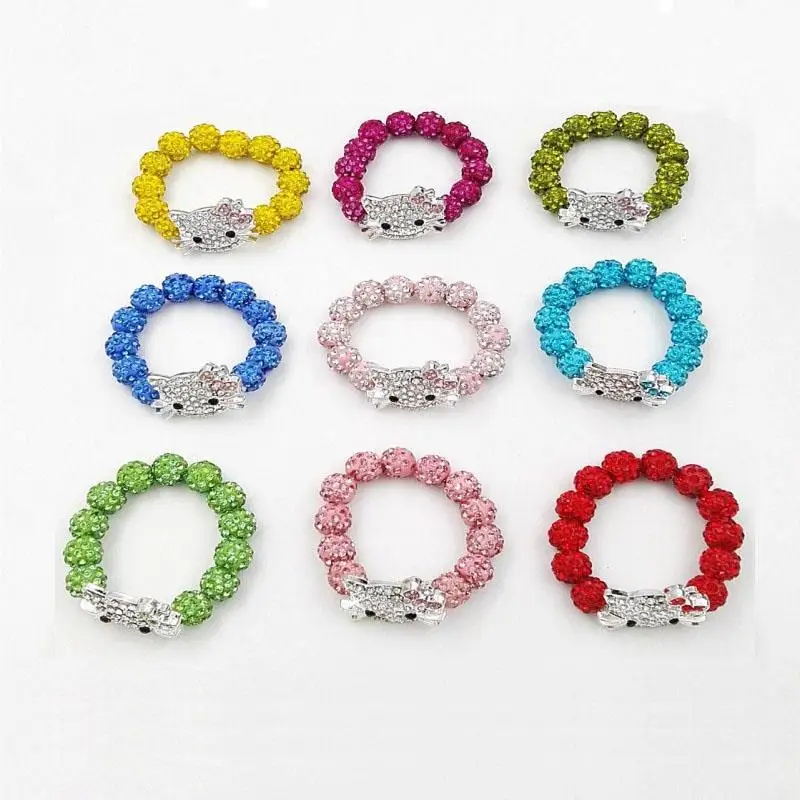 Мультяшный эластичный браслет с кристаллами для вечерние НКИ красивые свадебные