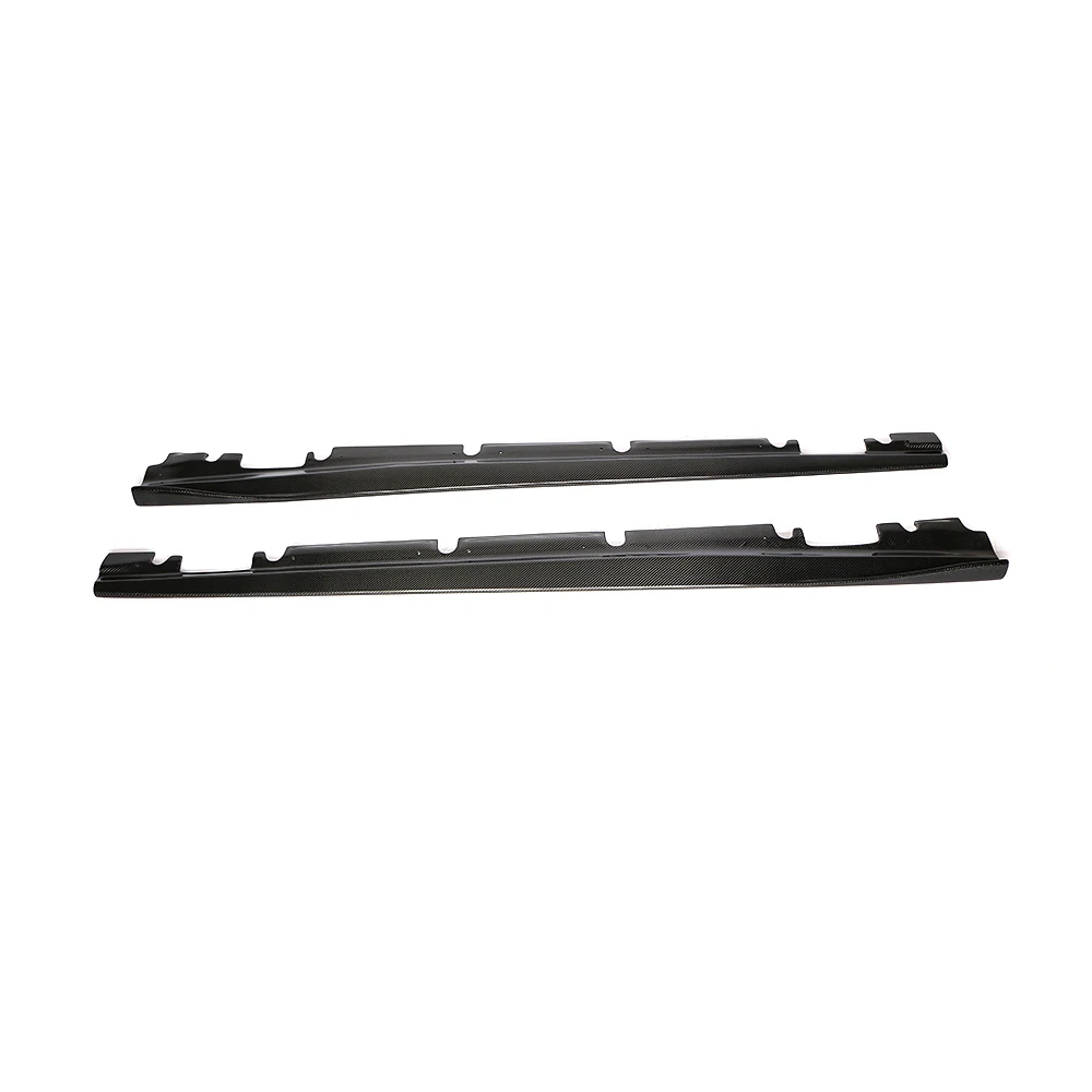 Full Black Карбоновые боковые юбки для автомобиля, удлиняющие губы для Mercedes-Benz W176 A200 A250 A45 2013- W117 CLA200 CLA250 CLA260 CLA45 AMG - Цвет: Full Black