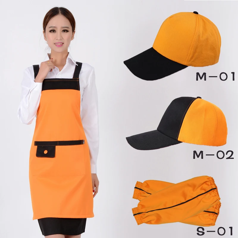 Новый фартук с цепочкой для фаст-фуда рабочая одежда свежие фрукты Женский