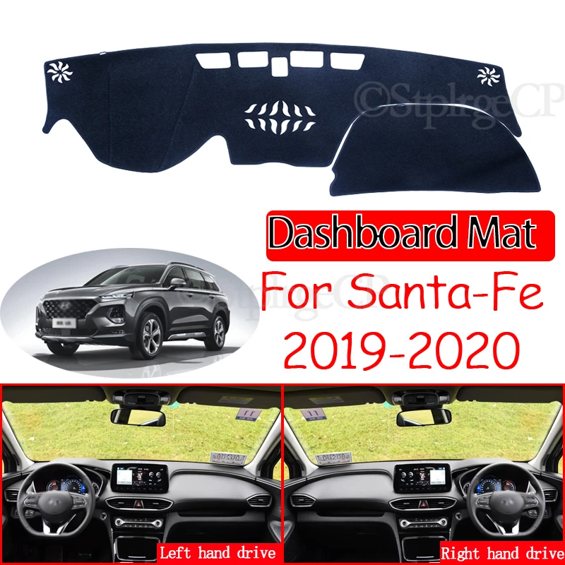 

Противоскользящий коврик для Hyundai Santa Fe 2019 2020 TM, накладка на приборную панель, Солнцезащитный коврик, защитный ковер, анти-УФ аксессуары для а...
