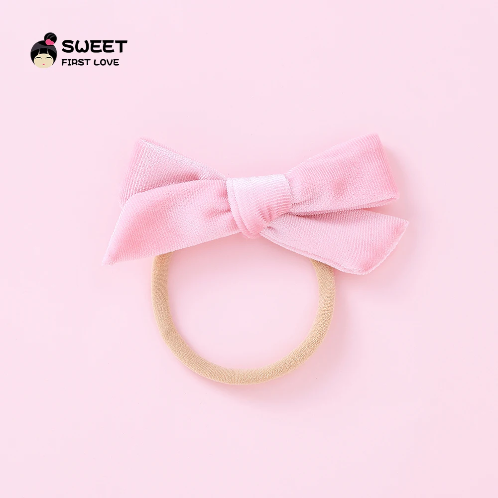 17 headbands 1 шт. милые бархатные повязки на голову или заколки для волос для маленьких девочек, милые банты, нейлоновая повязка на голову, шпильки для волос, мягкие эластичные аксессуары для волос - Цвет: 17 headbands